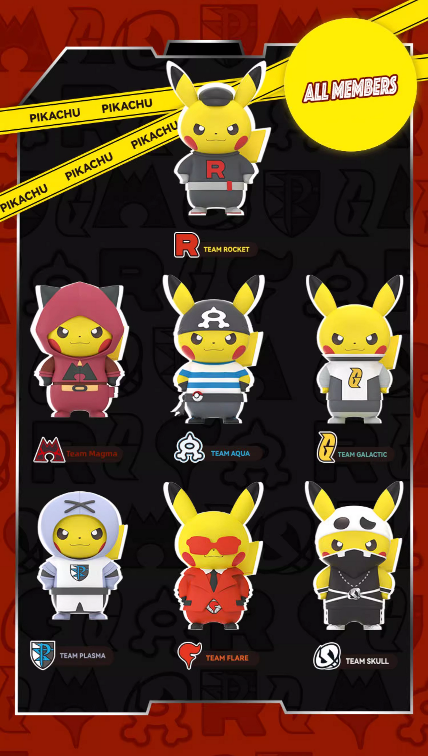 Pokemon Pikachu Villain Costume Collectible Figurines