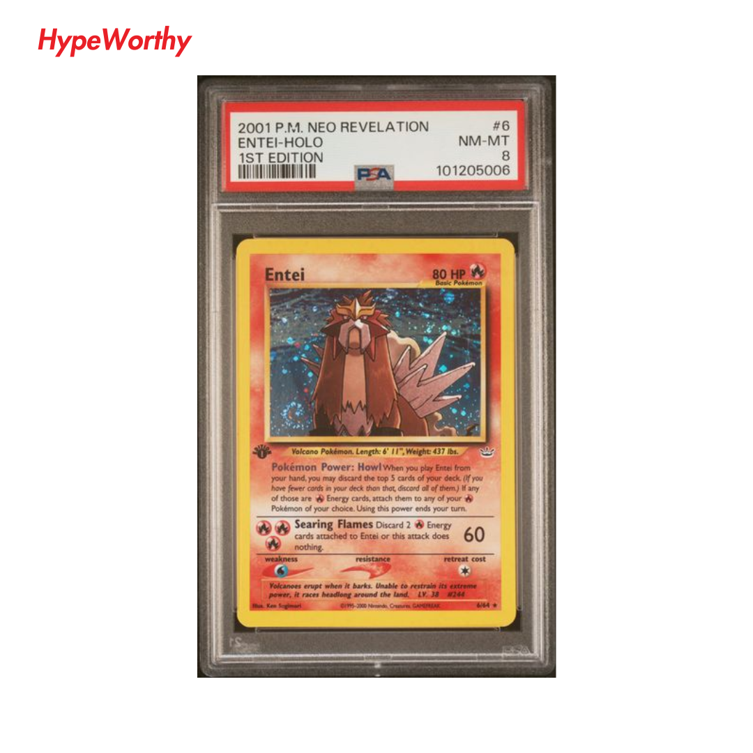 PSA 8 1ST EDITION HOLO ENTEI #6 NEO REVELATION