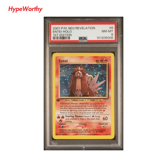 PSA 8 1ST EDITION HOLO ENTEI #6 NEO REVELATION